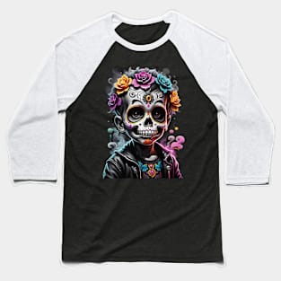 Spooky Kidz  - Dia De Los Muertos Baseball T-Shirt